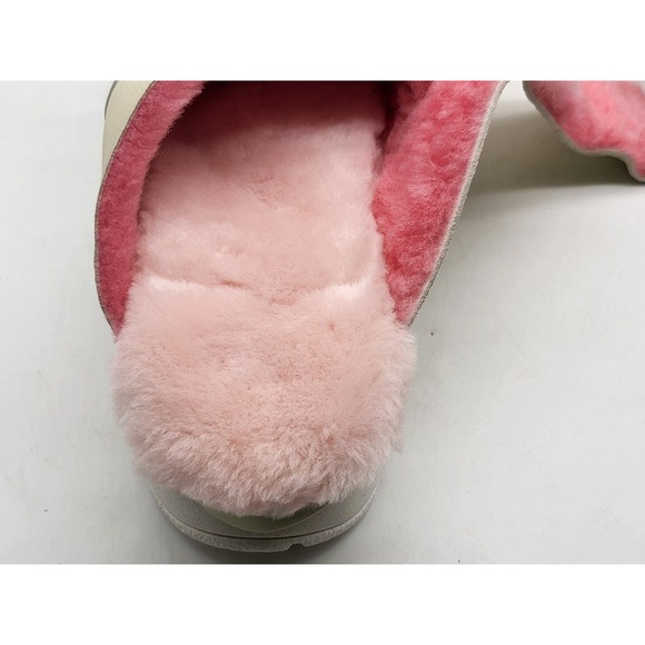 4CCCCEES Strawberry Leather Mellow Laze Cozy‎ Sandals With Shearling Footbed - Picture 9 of 10